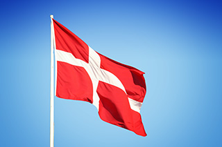 Dänische Flagge auf Fünen
