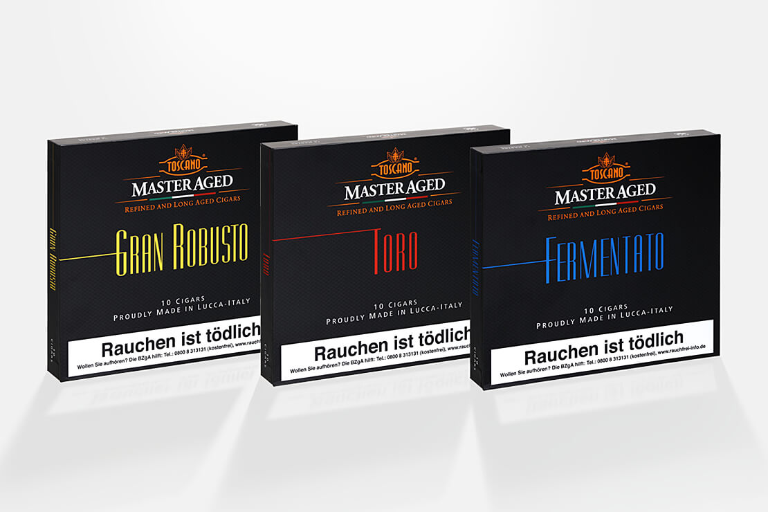 Toscano Master Aged Gran Robusto, Toro und Fermentato