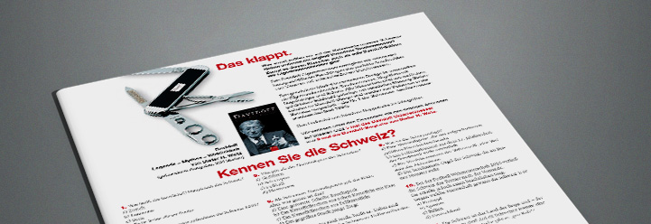 Auflösung Schweiz-Rätsel