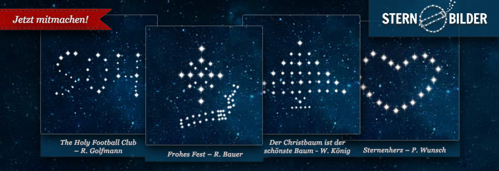 „Sternbild“ gestalten und an der Verlosung teilnehmen