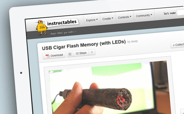 Echte Zigarre als USB-Stick