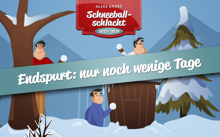 Endspurt bei der Schneeballschlacht