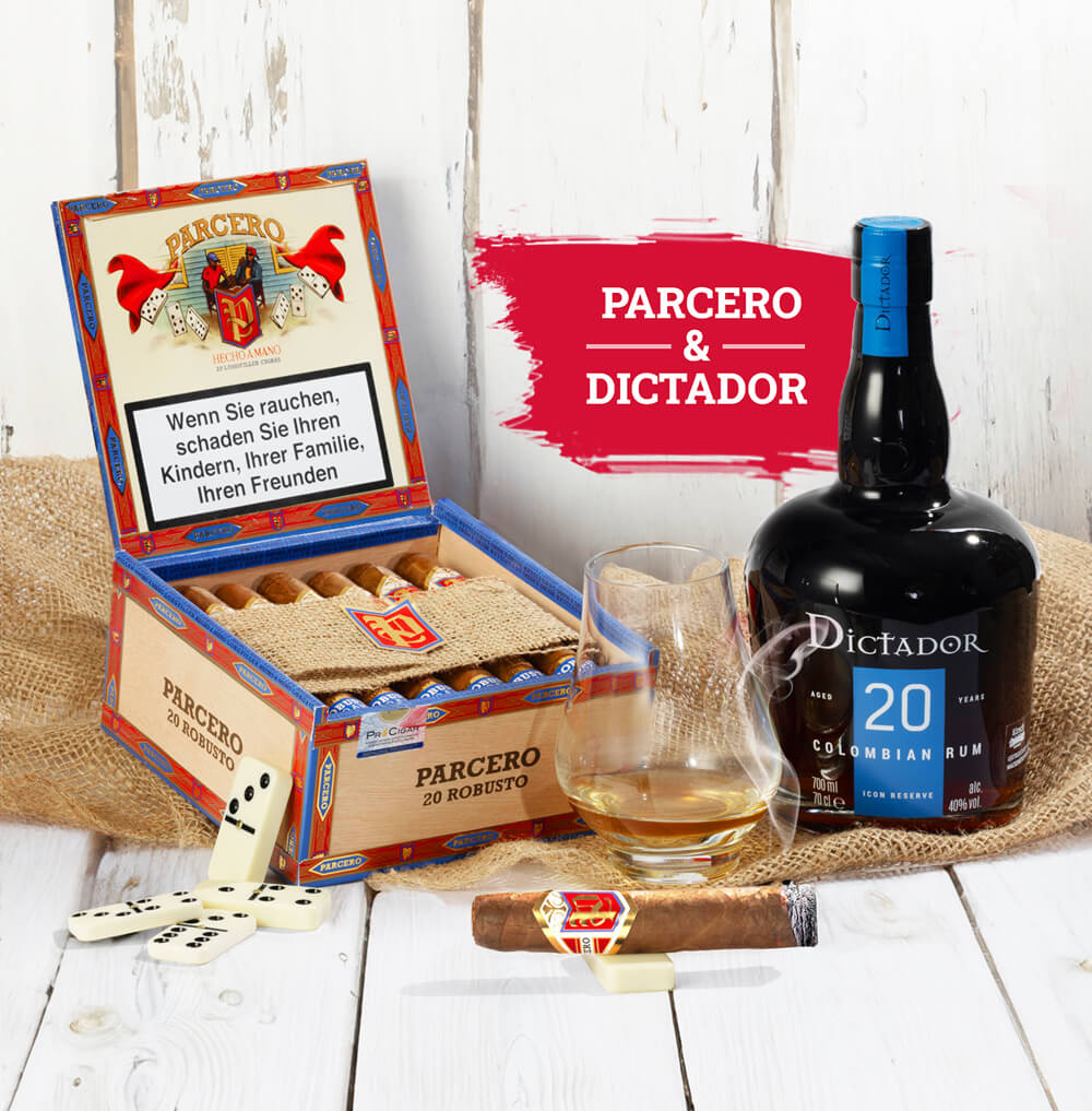 Parcero Zigarren und Dictadot Rum in Kombination
